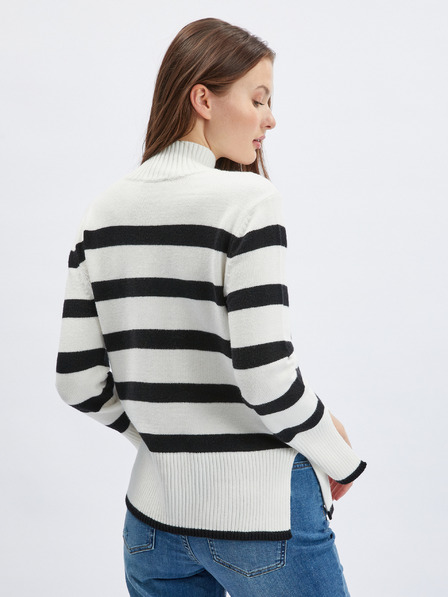 Orsay Schwarz-weiß gestreifter Damen-Pullover ORSAY
