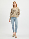 Orsay Hellbrauner gemusterter Damenpullover ORSAY