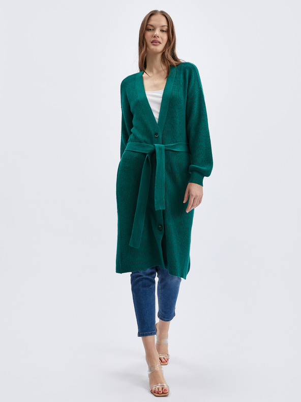 Orsay Petrolfarbener Damen Long Cardigan ORSAY