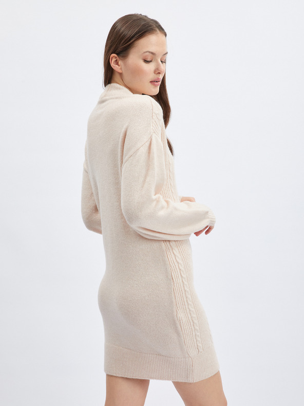 Orsay Beigefarbenes Damen-Pullover-Kleid ORSAY