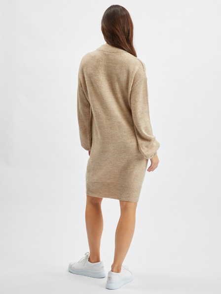 Orsay Beigefarbenes Damen-Pullover-Kleid ORSAY