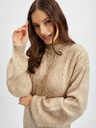 Orsay Beigefarbenes Damen-Pullover-Kleid ORSAY