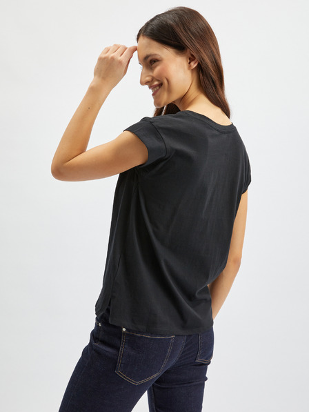 Orsay Weiß-schwarzes Blumenshirt von ORSAY