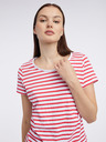 Orsay Weiß-rotes gestreiftes T-Shirt für Damen von ORSAY