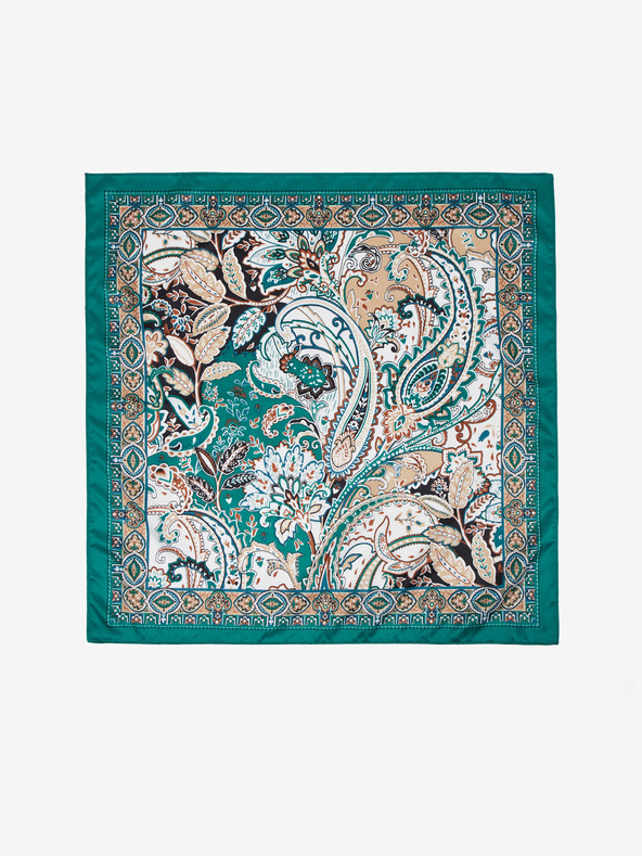 Orsay Petrolblauer gemusterter Satin-Schal ORSAY