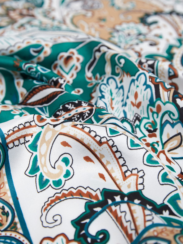 Orsay Petrolblauer gemusterter Satin-Schal ORSAY