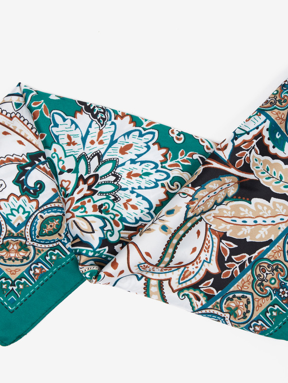 Orsay Petrolblauer gemusterter Satin-Schal ORSAY