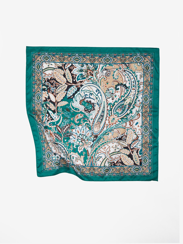 Orsay Petrolblauer gemusterter Satin-Schal ORSAY