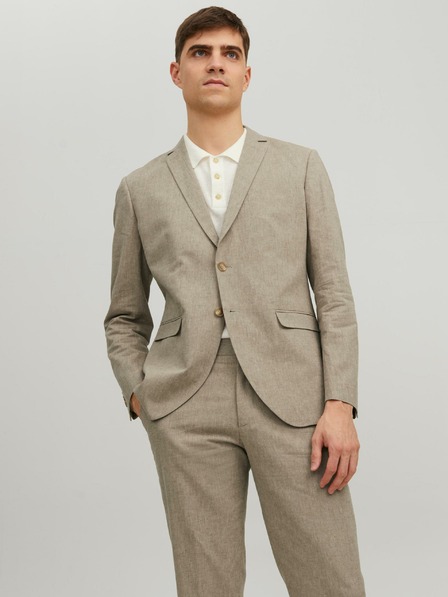 Jack & Jones Jack & Jones Riviera Herren Blazer aus Leinen in Beige