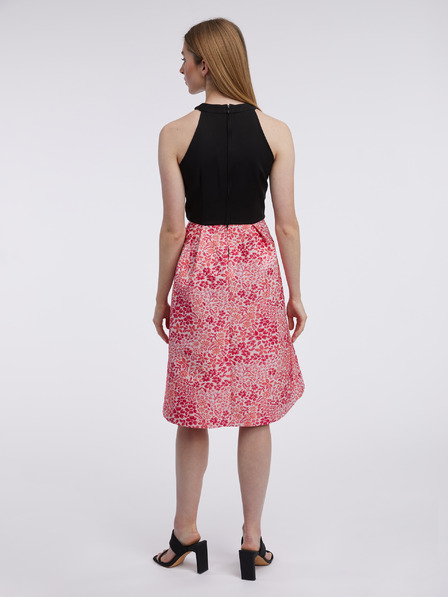 Orsay Rosa und schwarzes Damen-Blumenkleid ORSAY