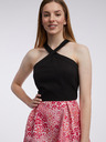Orsay Rosa und schwarzes Damen-Blumenkleid ORSAY