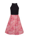 Orsay Rosa und schwarzes Damen-Blumenkleid ORSAY