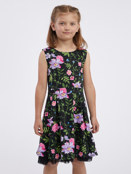 Orsay Schwarzes Blumenkleid für Mädchen ORSAY