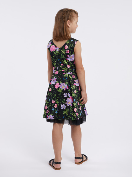 Orsay Schwarzes Blumenkleid für Mädchen ORSAY