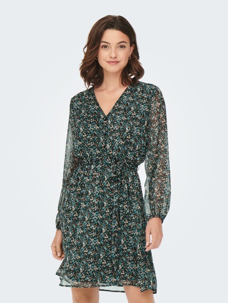 ONLY Grünes geblümtes Damenkleid ONLY Cera