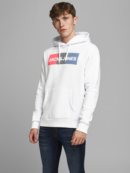 Jack & Jones Weißer Jack & Jones Corp Kapuzenpullover für Herren