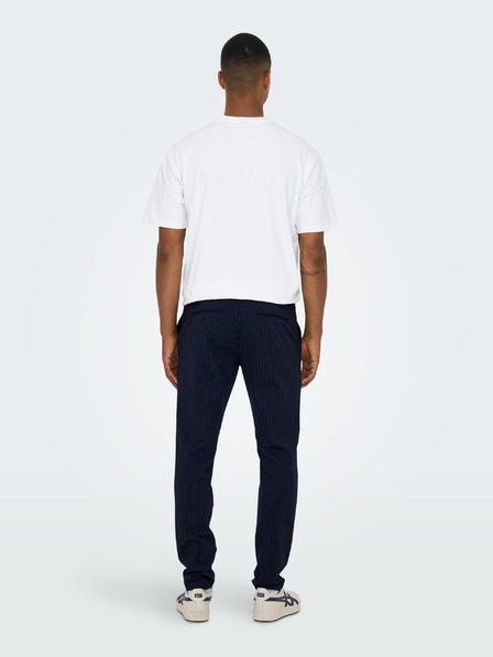 ONLY & SONS Dunkelblau gestreifte Herren-Chinohose ONLY & SONS Mark