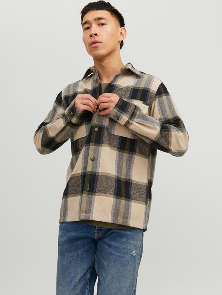 Jack & Jones Jack & Jones Darren Beige Herren Kariertes Hemd