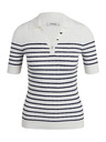 Orsay Cremefarbenes gestreiftes Damen-Poloshirt ORSAY