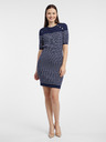 Orsay Dunkelblau gestreiftes Damen-Pulloverkleid ORSAY