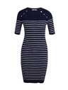 Orsay Dunkelblau gestreiftes Damen-Pulloverkleid ORSAY