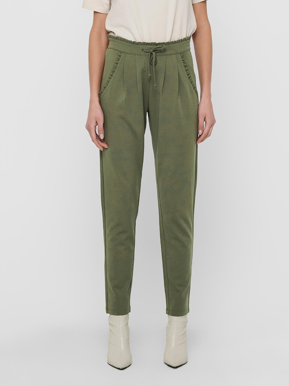 Jacqueline de Yong JDY Catia Grüne Cropped-Hose mit Krawatte