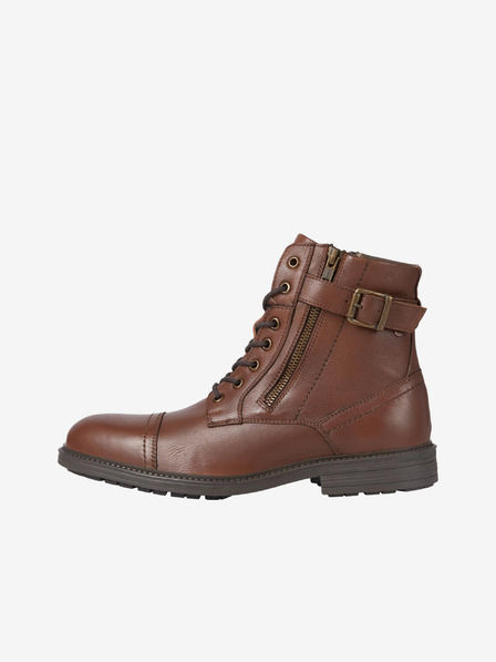 Jack & Jones Braune Herren Leder Winterstiefeletten Jack & Jones Holland