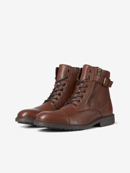 Jack & Jones Braune Herren Leder Winterstiefeletten Jack & Jones Holland
