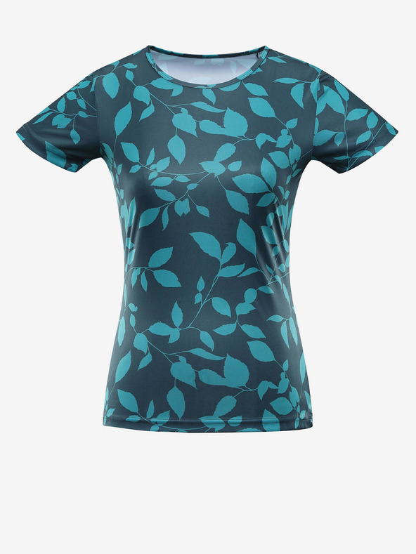 ALPINE PRO Petrolfarbenes Damen-T-Shirt ALPINE PRO QUATRA
