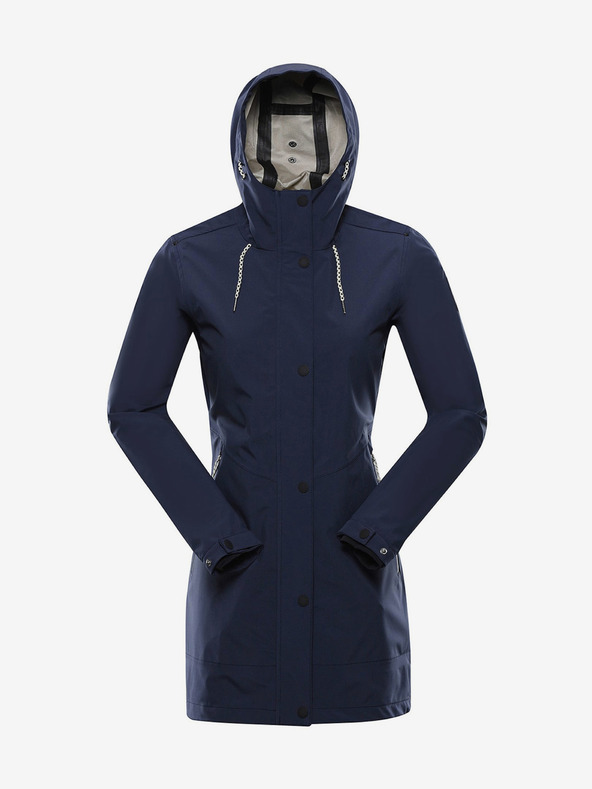 ALPINE PRO Dunkelblauer wasserdichter Damenmantel ALPINE PRO PERFETA
