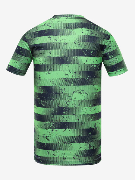 ALPINE PRO Grünes gemustertes Herren-Funktions-T-Shirt ALPINE PRO QUATR