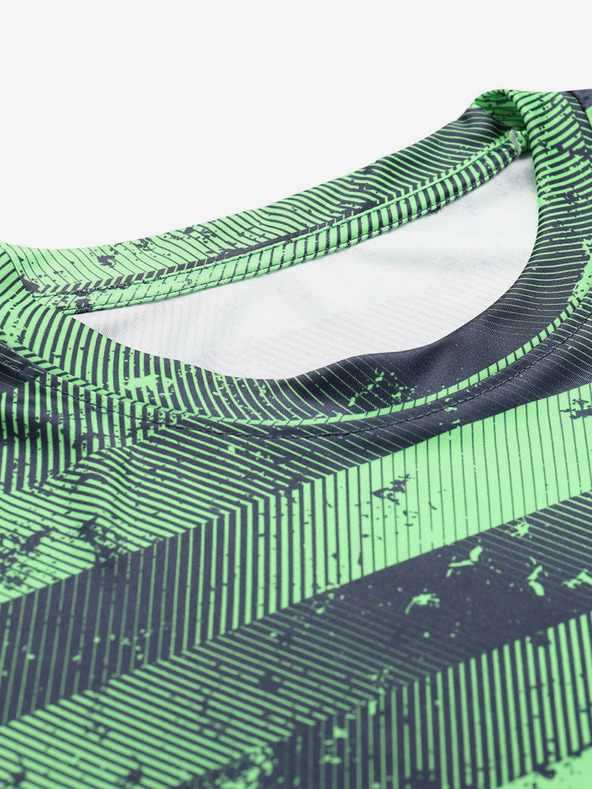 ALPINE PRO Grünes gemustertes Herren-Funktions-T-Shirt ALPINE PRO QUATR