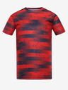 ALPINE PRO Rotes gemustertes Herren-Funktions-T-Shirt ALPINE PRO QUATR