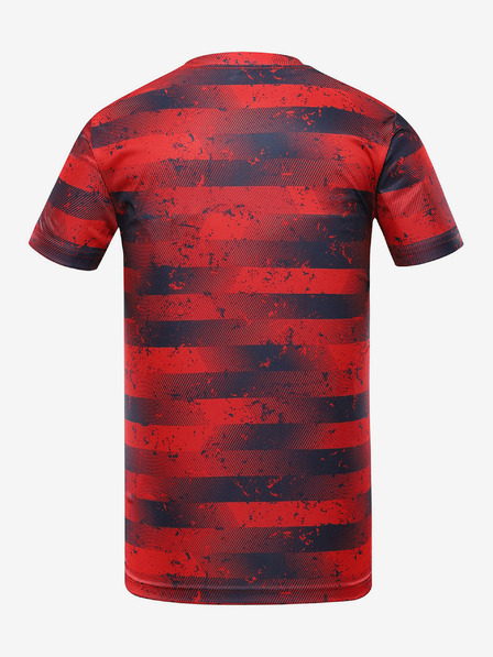 ALPINE PRO Rotes gemustertes Herren-Funktions-T-Shirt ALPINE PRO QUATR
