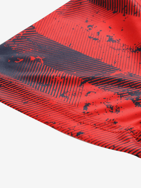 ALPINE PRO Rotes gemustertes Herren-Funktions-T-Shirt ALPINE PRO QUATR