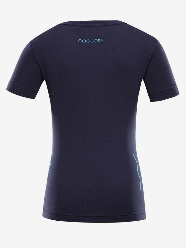 ALPINE PRO Dunkelblaues Kinder-Schnelltrocken-T-Shirt ALPINE PRO BASIKO