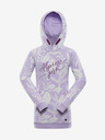 ALPINE PRO Weiß-lila gemustertes Mädchen-Sweatshirt ALPINE PRO MOREDO