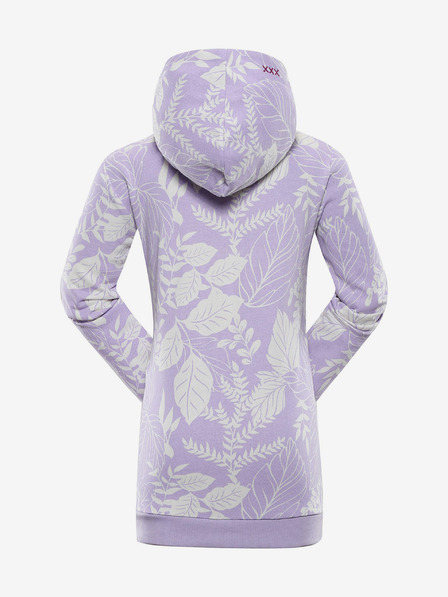 ALPINE PRO Weiß-lila gemustertes Mädchen-Sweatshirt ALPINE PRO MOREDO