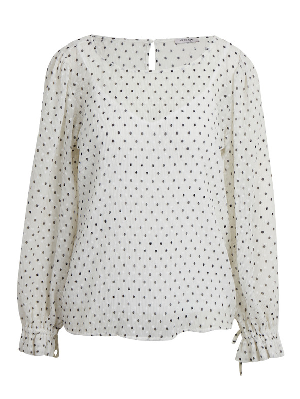 Orsay Weiße Damen-Polka-Dot-Bluse ORSAY