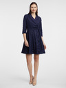 Orsay Dunkelblau gestreiftes Damen-Wickelkleid ORSAY