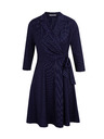 Orsay Dunkelblau gestreiftes Damen-Wickelkleid ORSAY