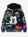 Desigual Schwarzer gemusterter Kapuzenpullover für Jungen Desigual Aryeh Mickey