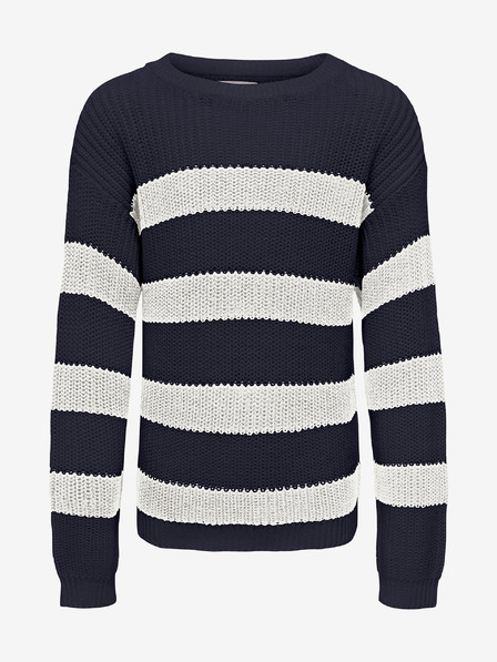 ONLY Weiß-blau gestreifter Mädchen-Pullover ONLY Sif