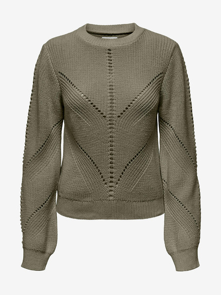 ONLY Khaki Gemusterter Pullover für Damen ONLY Ella