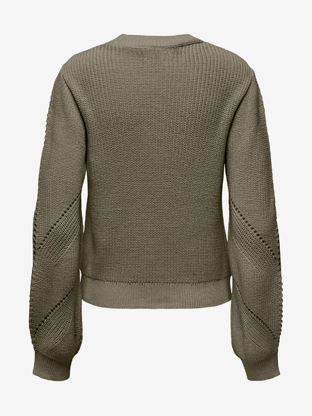 ONLY Khaki Gemusterter Pullover für Damen ONLY Ella