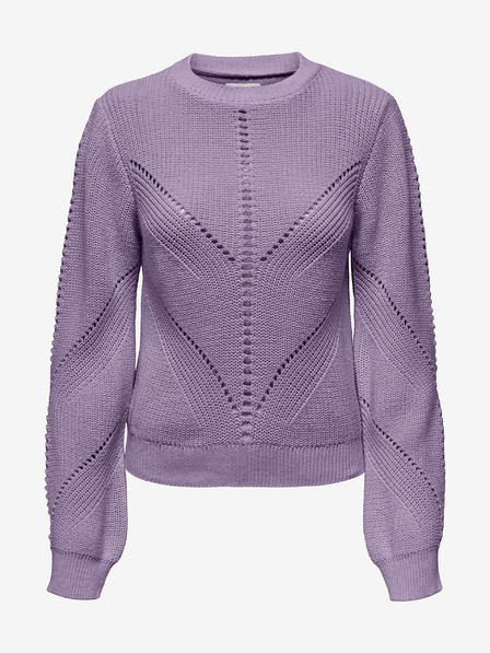 ONLY Violetter gemusterter Damenpullover ONLY Ella