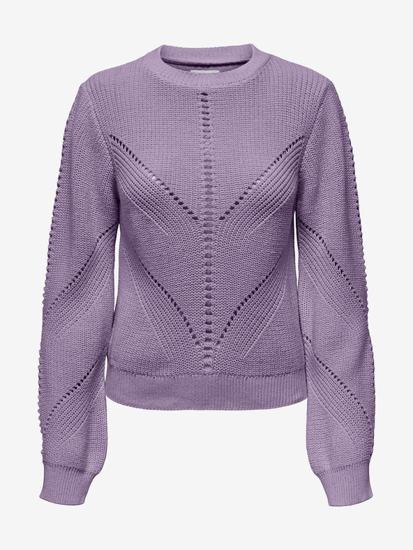 ONLY Violetter gemusterter Damenpullover ONLY Ella