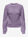 ONLY Violetter gemusterter Damenpullover ONLY Ella