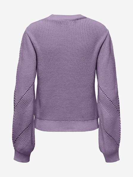 ONLY Violetter gemusterter Damenpullover ONLY Ella