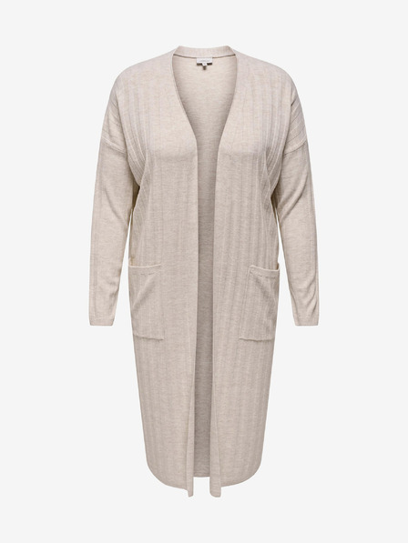 ONLY CARMAKOMA Beige Lange Damen Strickjacke ONLY CARMAKOMA Neu Tessa